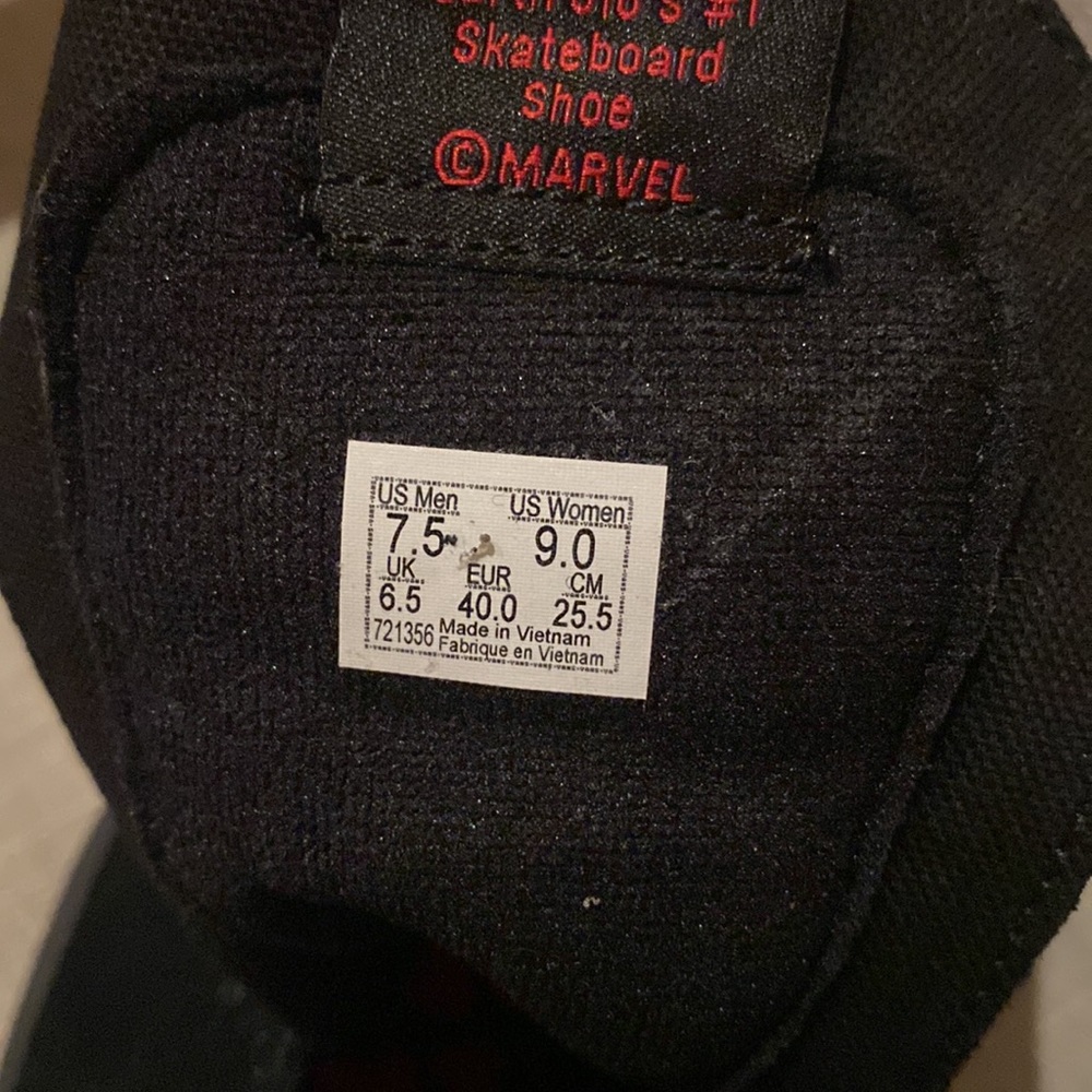 NWT VANS X MARVEL | Black Panther high tops | Men’s 7.5 Women’s 9 - Picture 11 of 11